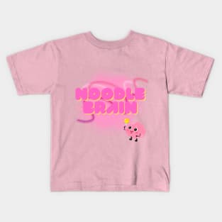 Cute Pink T-shirt for Girls "Noodle Brain" Kids T-Shirt